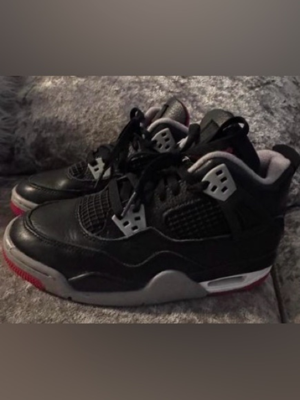 Jordan Kids Black and Gray Lace-Up Sneakers
